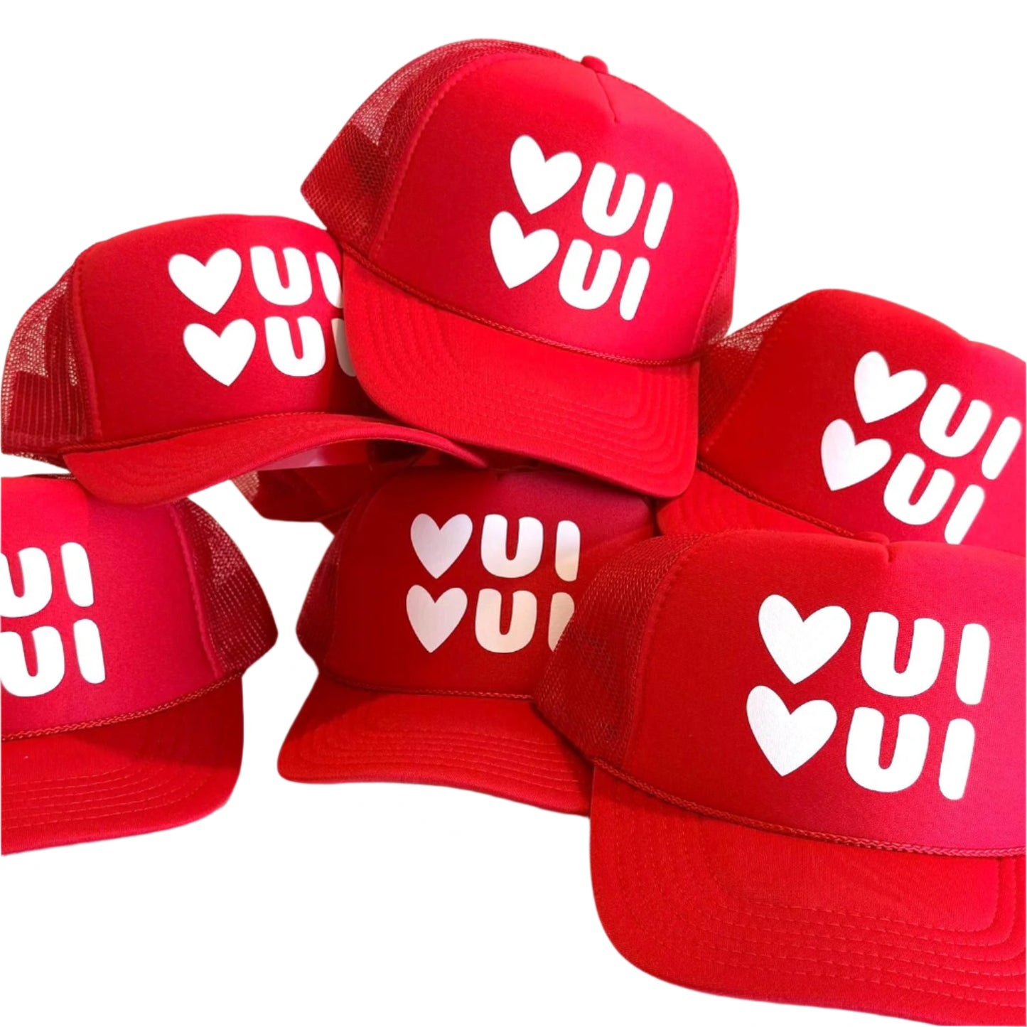 Retro-inspired “Oui Oui” foam trucker hat with playful French phrase, mesh back, and adjustable snapback—perfect for travel, fashion lovers, and Paris-themed gifts.