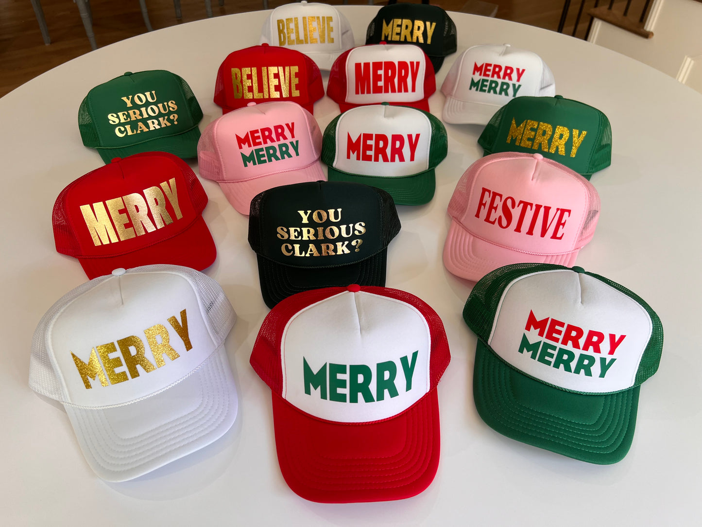 BELIEVE Christmas Trucker Hat | Santa Gift | Merry | Holiday | Gifts for Her