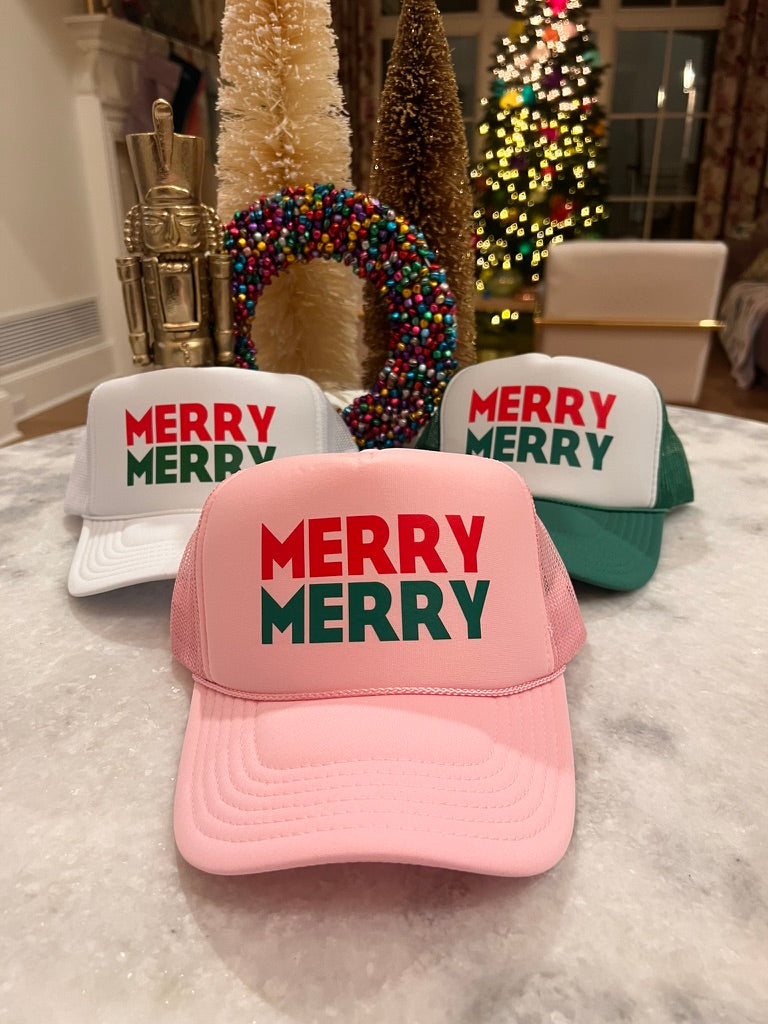 Merry Merry Christmas Holiday Trucker Cap | Secret Santa | Festive