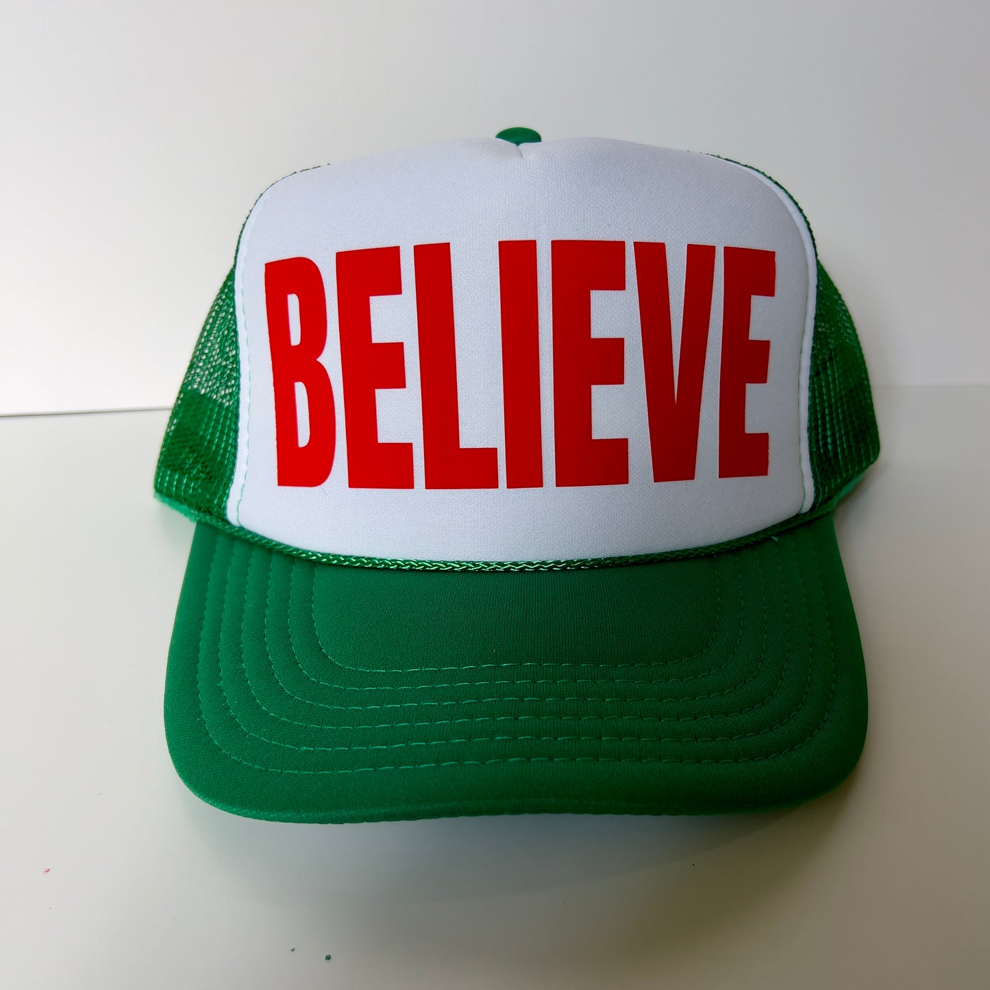 BELIEVE Christmas Trucker Hat | Santa Gift | Merry | Holiday | Gifts for Her