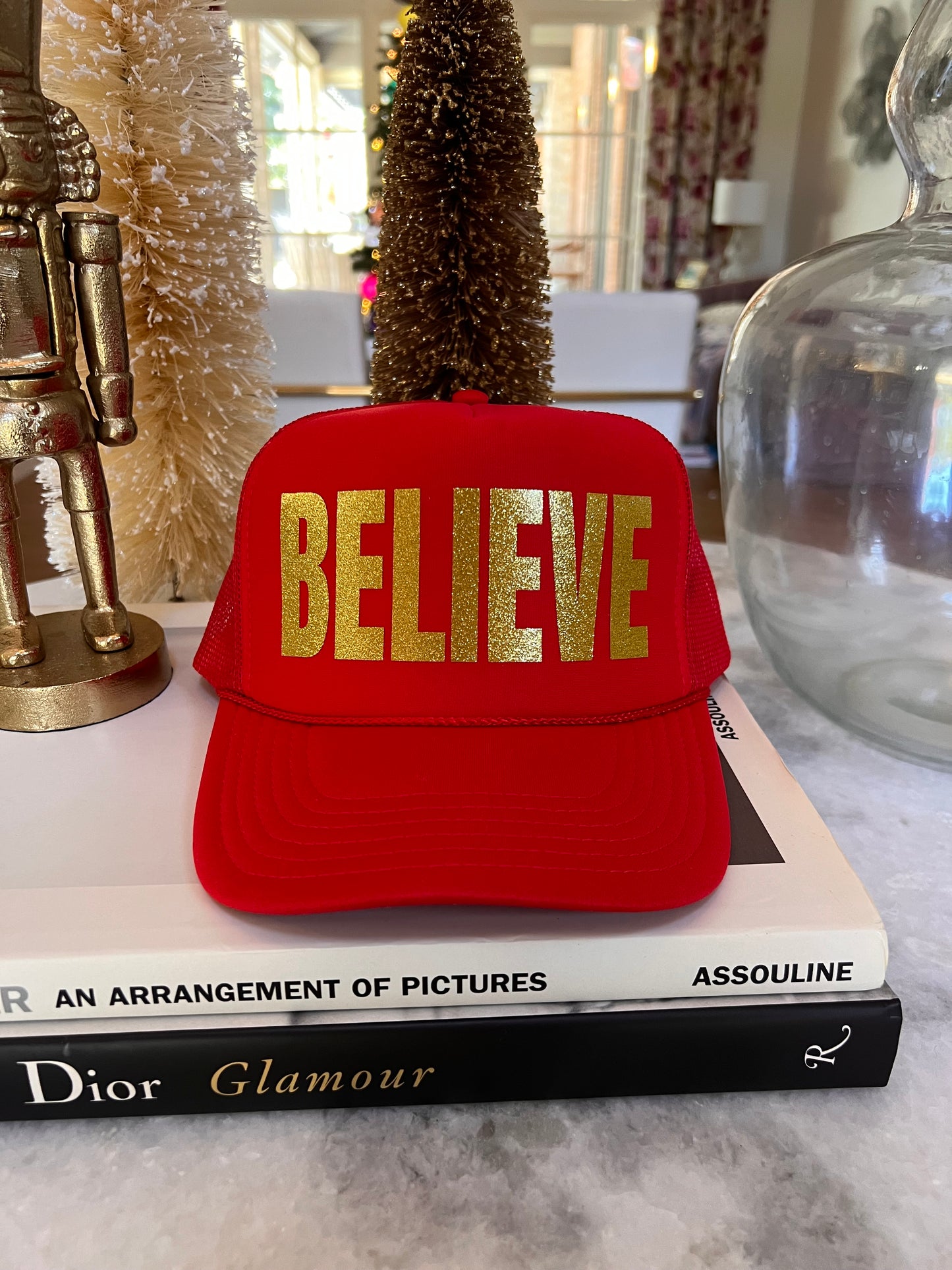 BELIEVE Christmas Trucker Hat | Santa Gift | Merry | Holiday | Gifts for Her