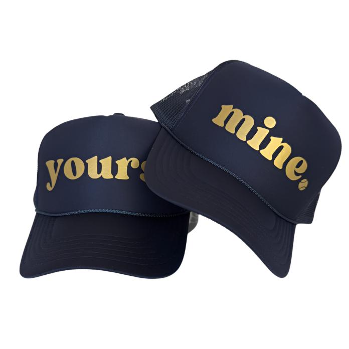 Yours or Mine Tennis Trucker Hat | Doubles Tennis Team | Gifts for Her | Tournament | League