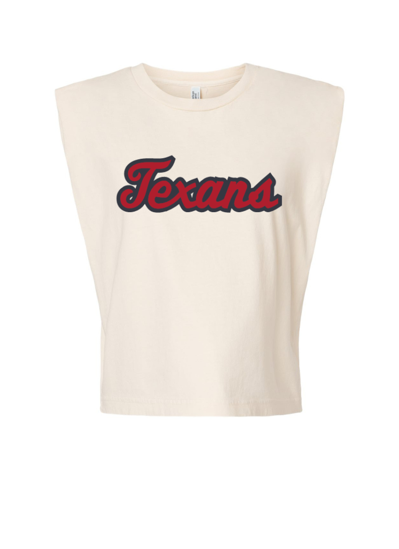 Texans Script Garment-Dyed Women's Heavyweight Tank Top