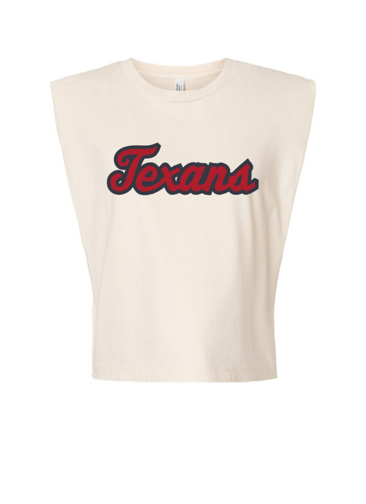 Texans Script Garment-Dyed Women's Heavyweight Tank Top
