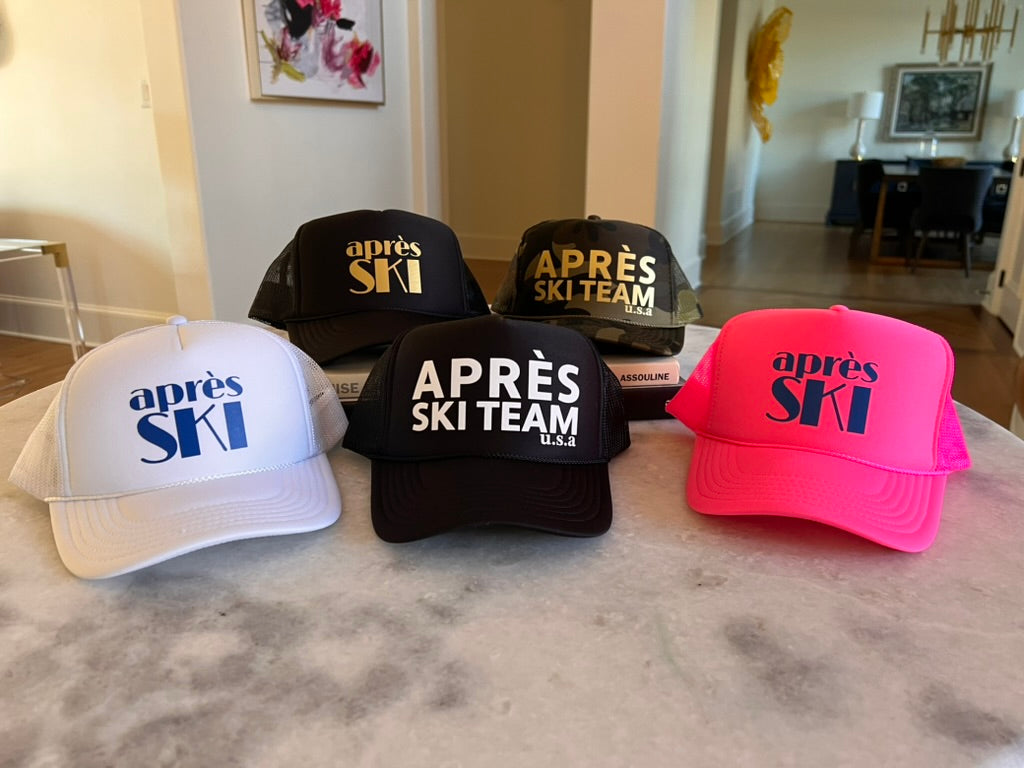 Apres Ski Trucker Hat | Stylish Gift | Gifts for Her |