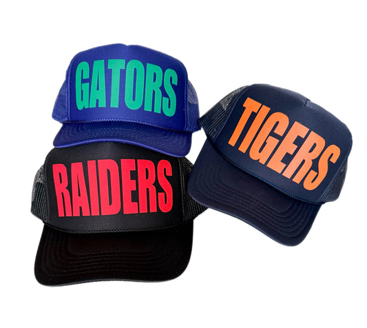 Custom Team Trucker Hat |  Mascot | Sports Baseball Cap