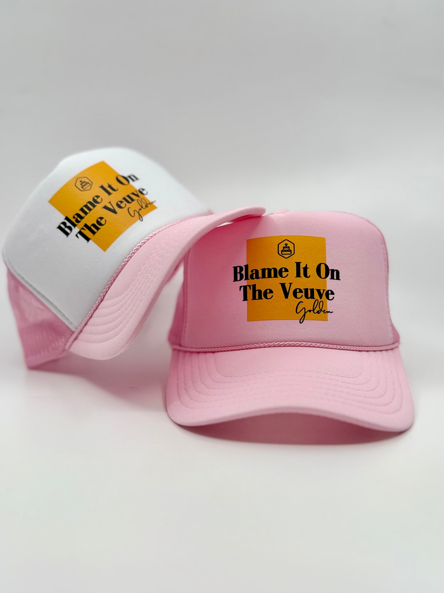 Blame It On The Veuve Trucker Cap for Birthday Cheers Golden Bachelorette