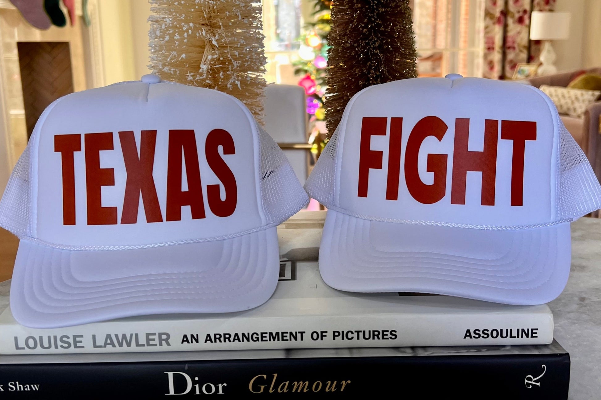 Foam trucker hat featuring bold “Texas” or “Fight” lettering, mesh back, and snap closure—ideal for Longhorn fans, tailgates, game days, and Texas spirit wear.