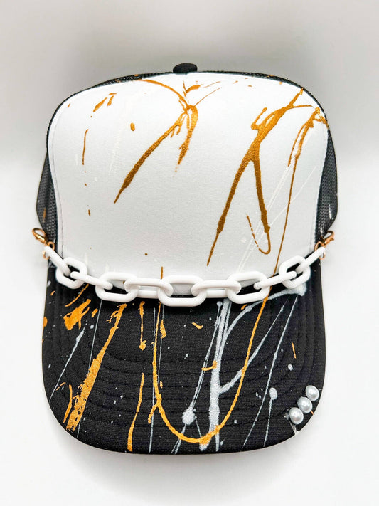 Hat Chain: White Acrylic Closed Loop