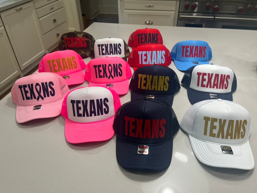 TEXANS Trucker Hat | Bold Block Font Game Day Style | stevi.co