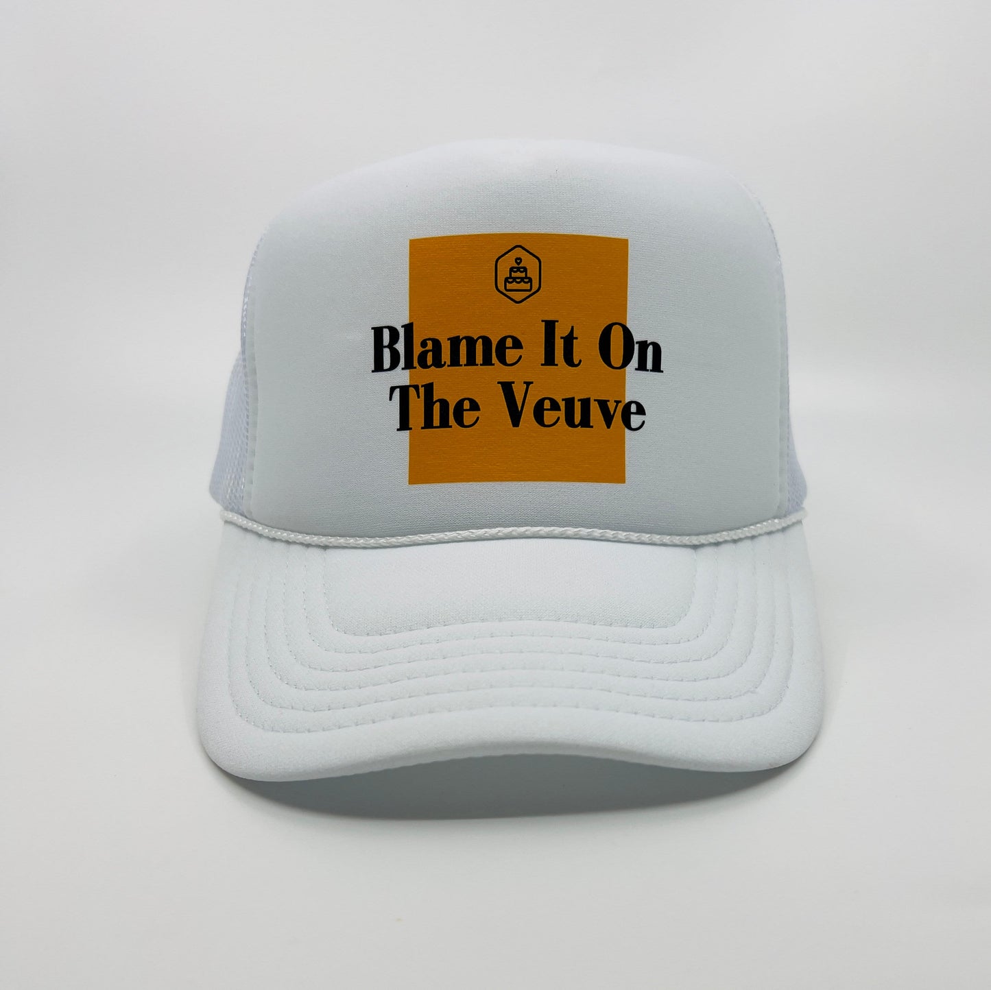 Blame It On The Veuve Trucker Cap for Birthday Cheers Golden Bachelorette