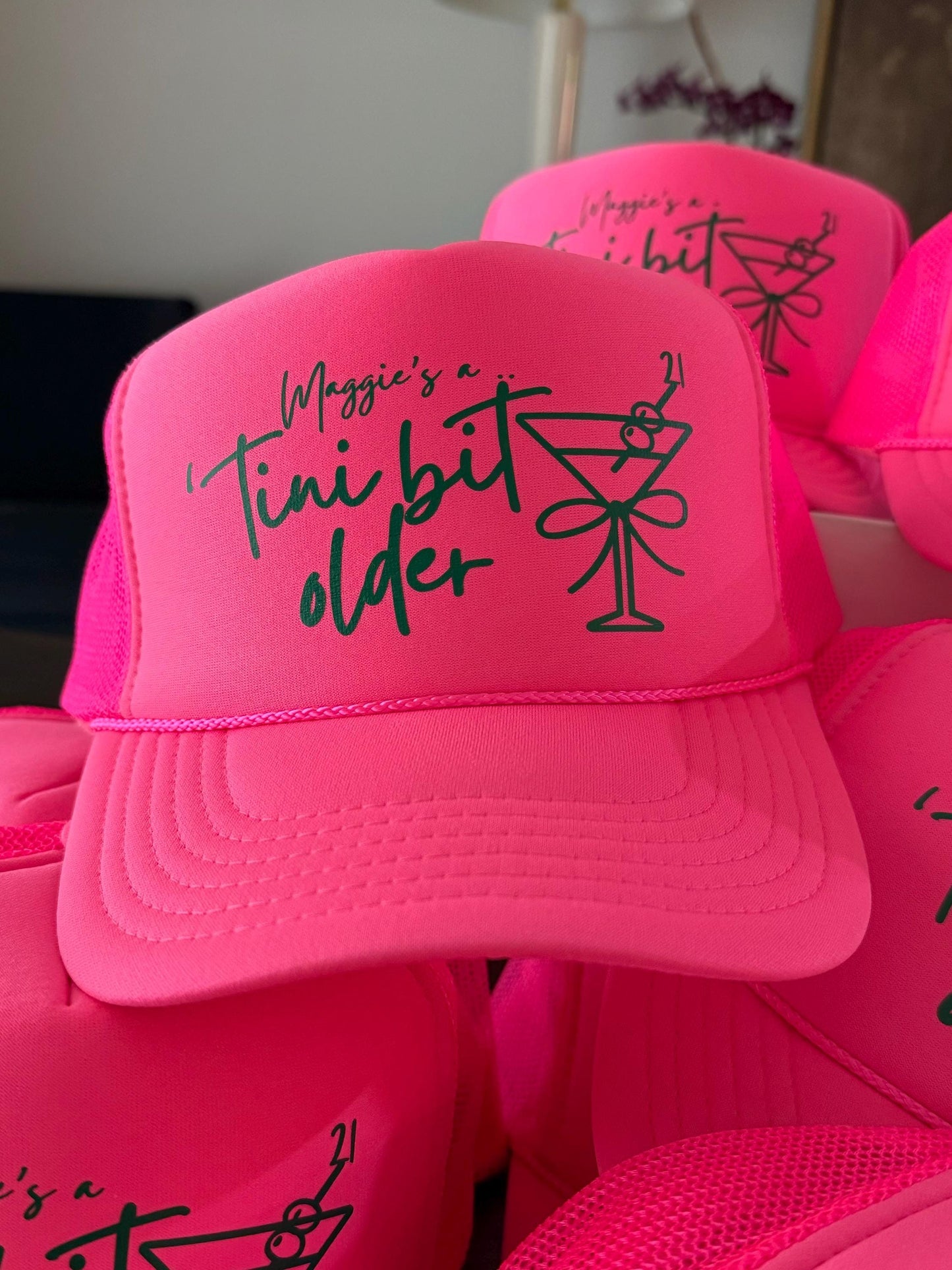 Tini Bit Older Trucker Hat | Martini Birthday | Girls Trip | Gifts for Her | Party | 50th Birthday