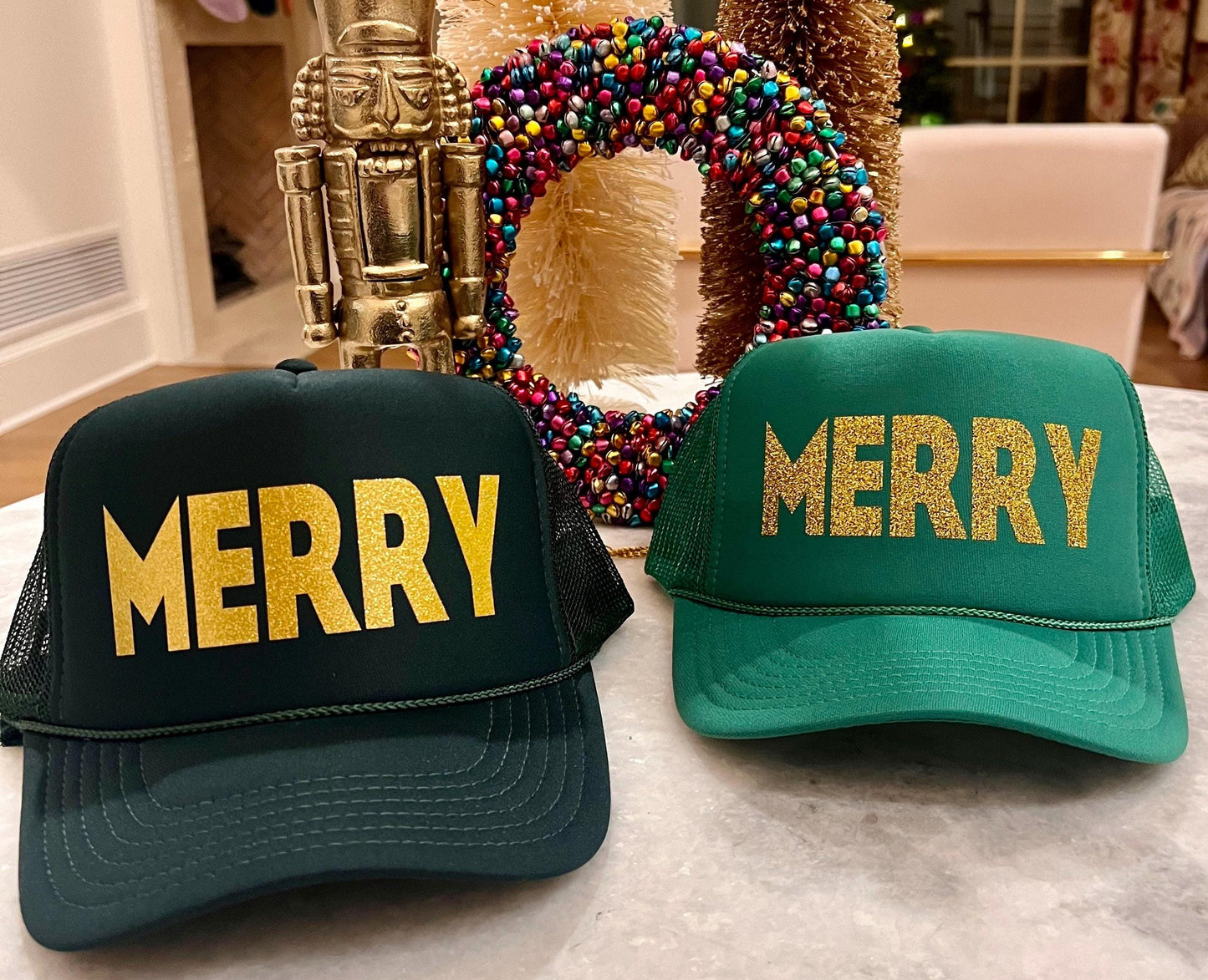 MERRY Christmas Trucker Hat | Holiday Gift | Secret Santa | Festive Gift for Her