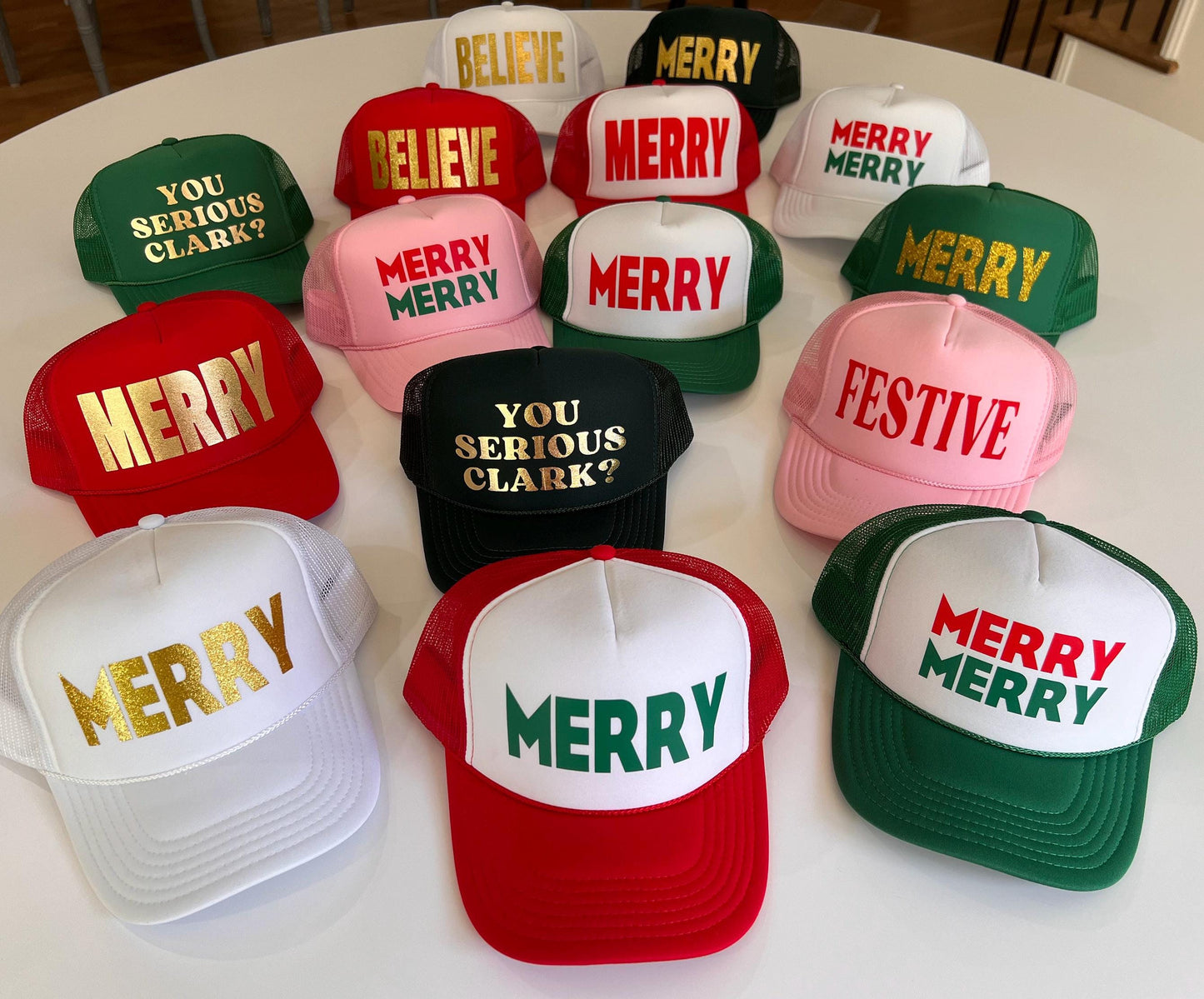 MERRY Christmas Trucker Hat | Holiday Gift | Secret Santa | Festive Gift for Her