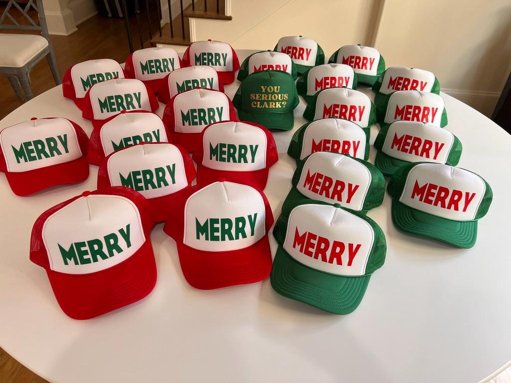 MERRY Christmas Trucker Hat | Holiday Gift | Secret Santa | Festive Gift for Her
