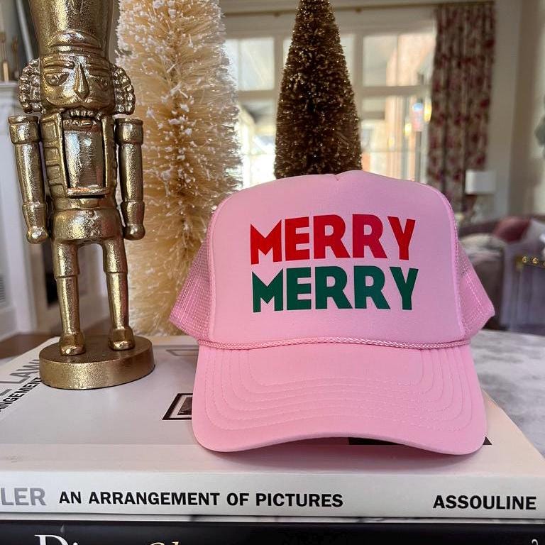 Merry Merry Christmas Holiday Trucker Cap | Secret Santa | Festive
