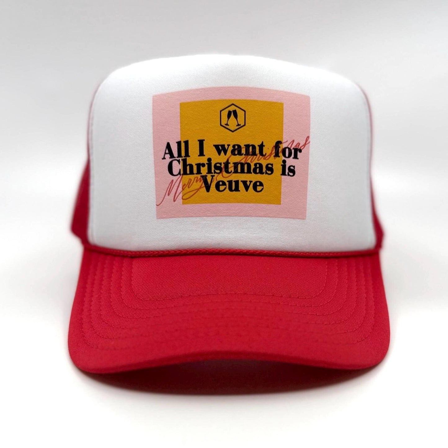 Veuve CHRISTMAS Trucker Cap "All I want for Christmas is Veuve"  | Gift for her