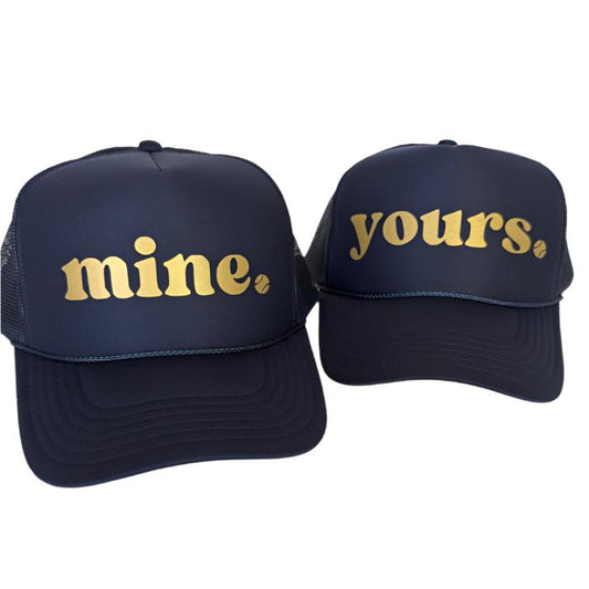 Yours or Mine Tennis Trucker Hat | Doubles Tennis Team | Gifts for Her | Tournament | League