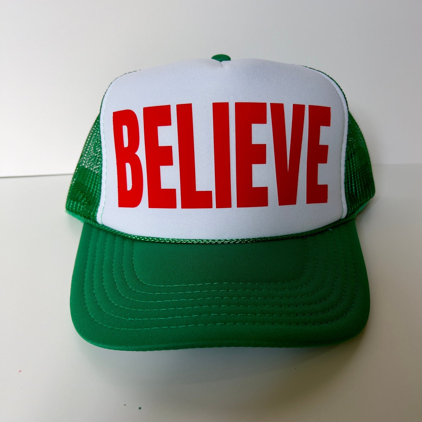 BELIEVE Christmas Trucker Hat | Santa Gift | Merry | Holiday | Gifts for Her