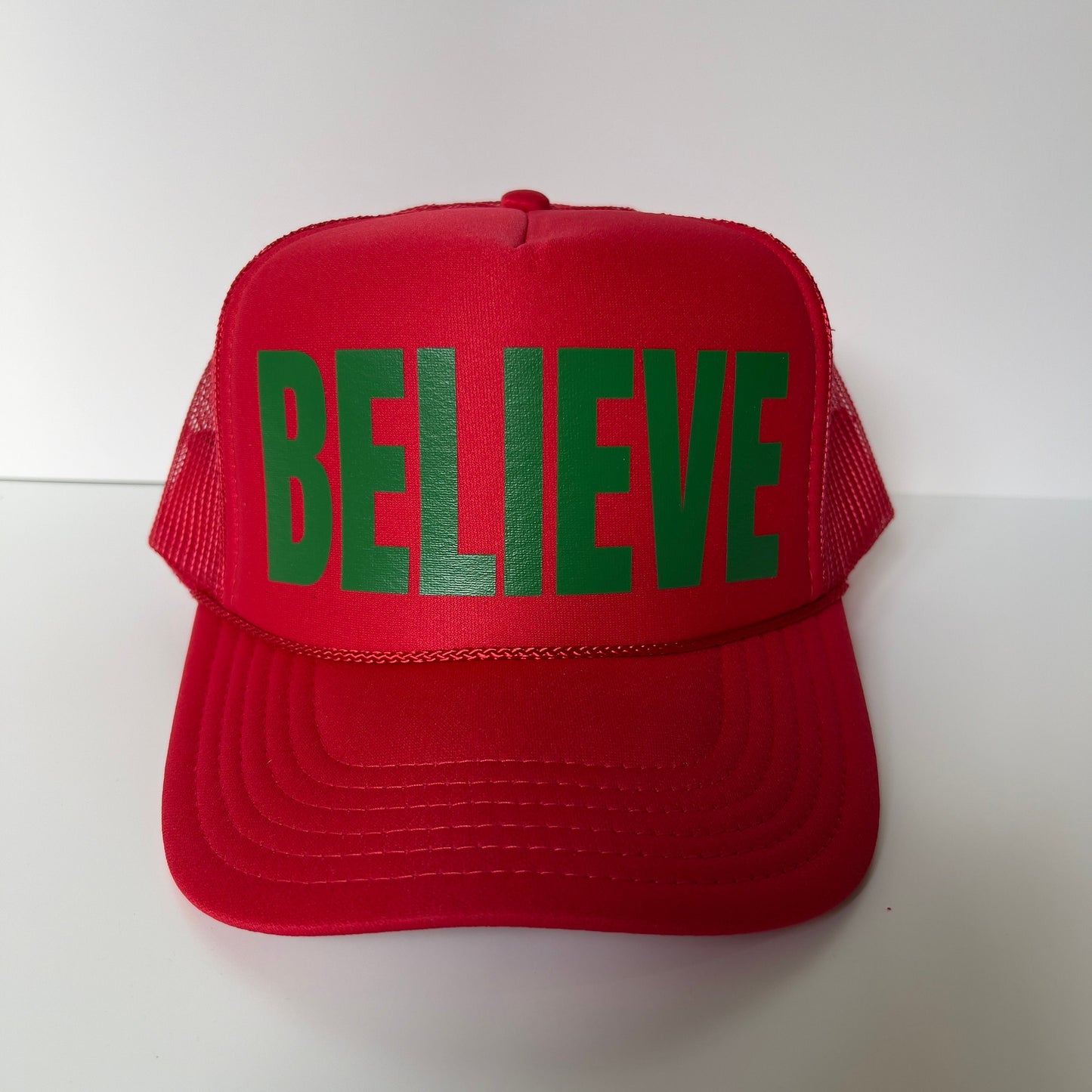 BELIEVE Christmas Trucker Hat | Santa Gift | Merry | Holiday | Gifts for Her