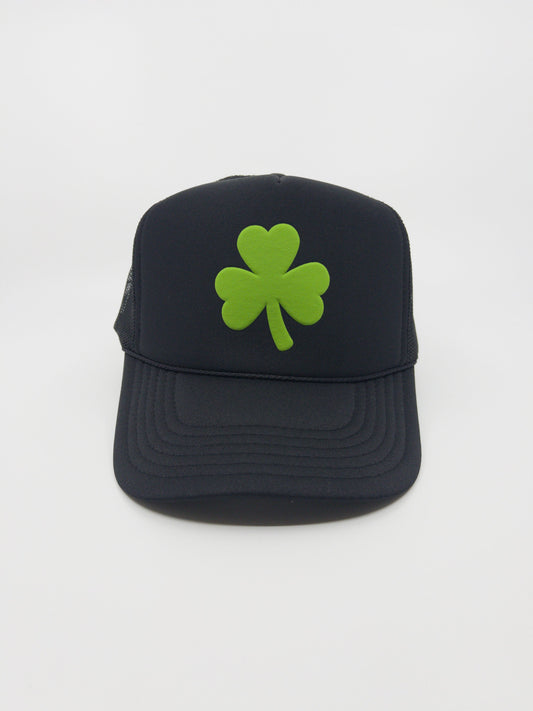 Shamrock "Clover" Trucker Hat | Puff Ink | St. Patricks Day | St Patty's Day | Lucky | Gifts for Her